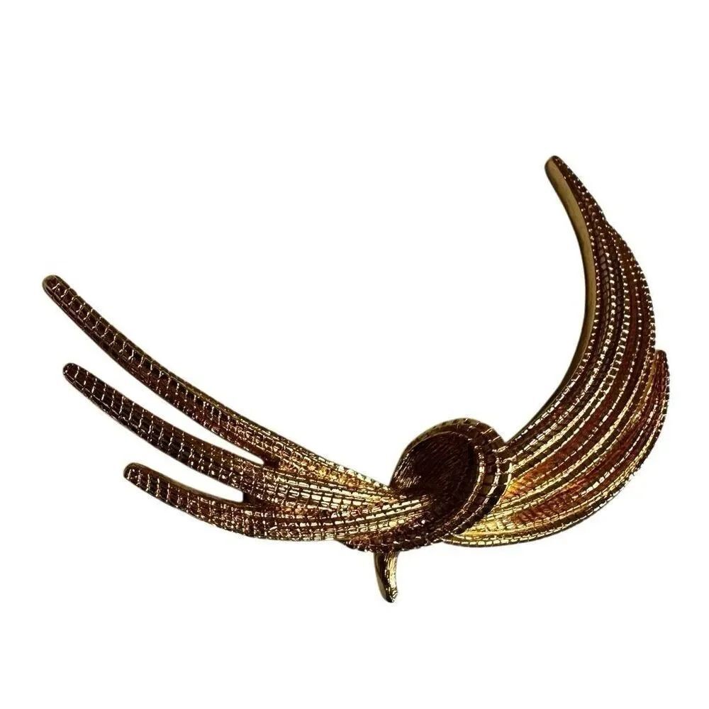 Monet vintage Gold Plated Statement Brooch